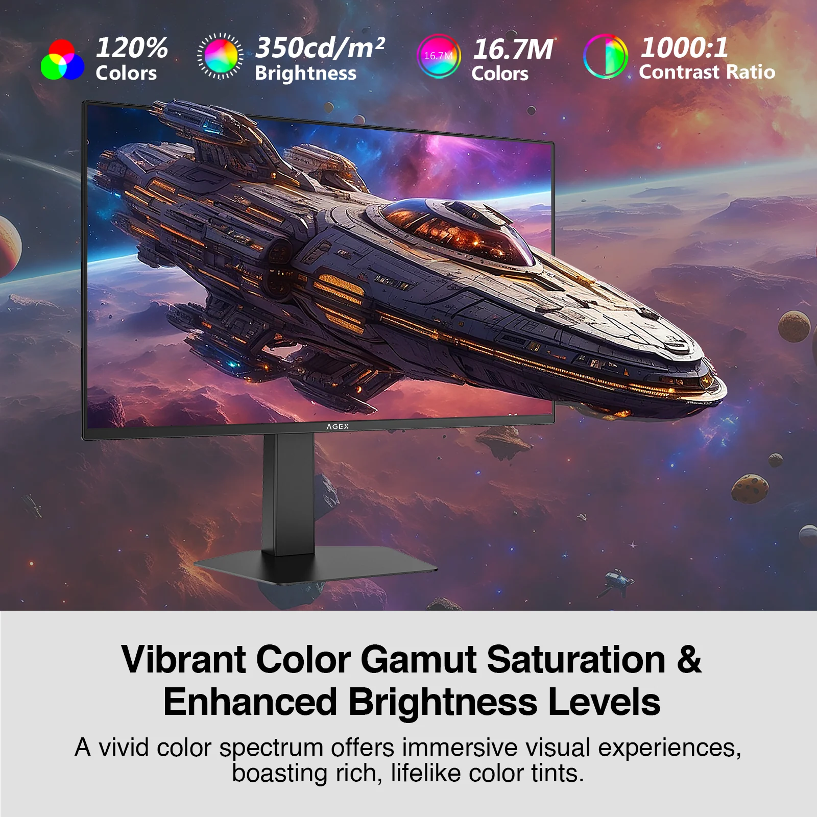 AGEX AG27QS 27" 275Hz 2K IPS Gaming Monitor - Image 4