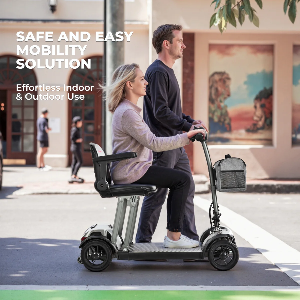 Metro Mobility Powered Scooters, 4 Wheel for Adults Seniors, 265 lbs Capacity Folding Lightweight, 10 Miles Long Travel Range, Air-line Approved Electric Wheelchair with USB Charger Port Black - Image 10