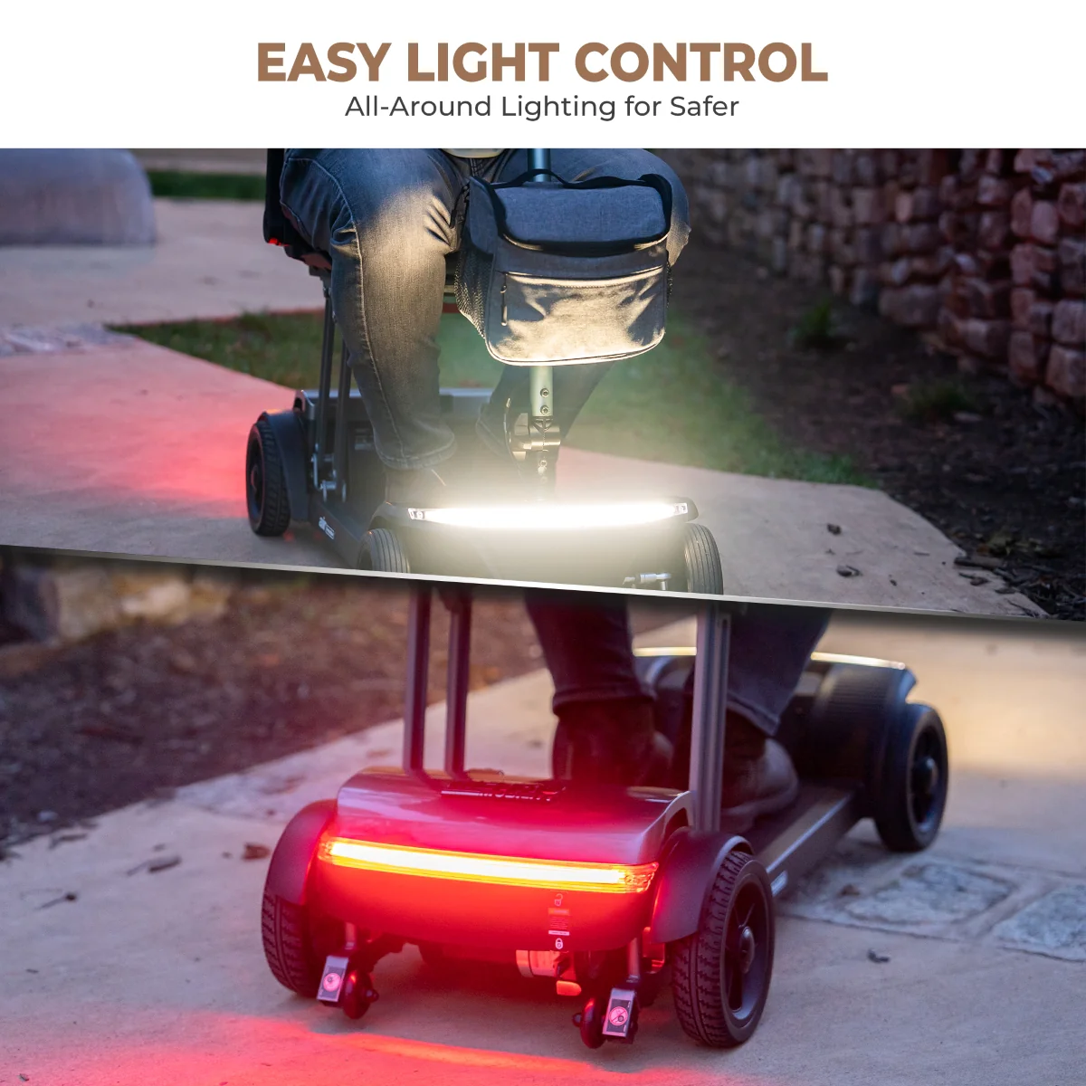 Metro Mobility Powered Scooters, 4 Wheel for Adults Seniors, 265 lbs Capacity Folding Lightweight, 10 Miles Long Travel Range, Air-line Approved Electric Wheelchair with USB Charger Port Black - Image 14