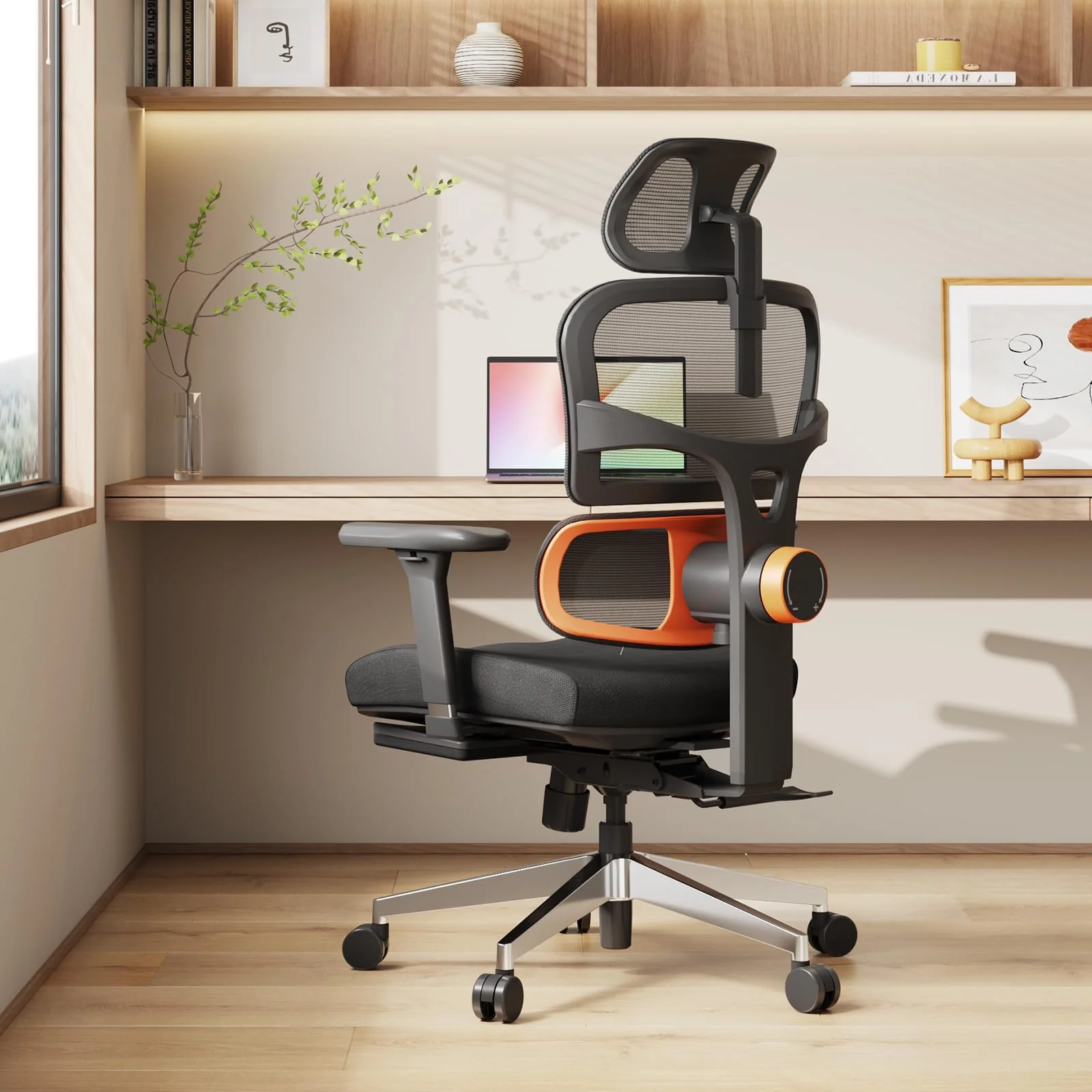 Newtral Ergonomic Office Chair with Footrest - 4D Armrest Recliner Chair - Image 2