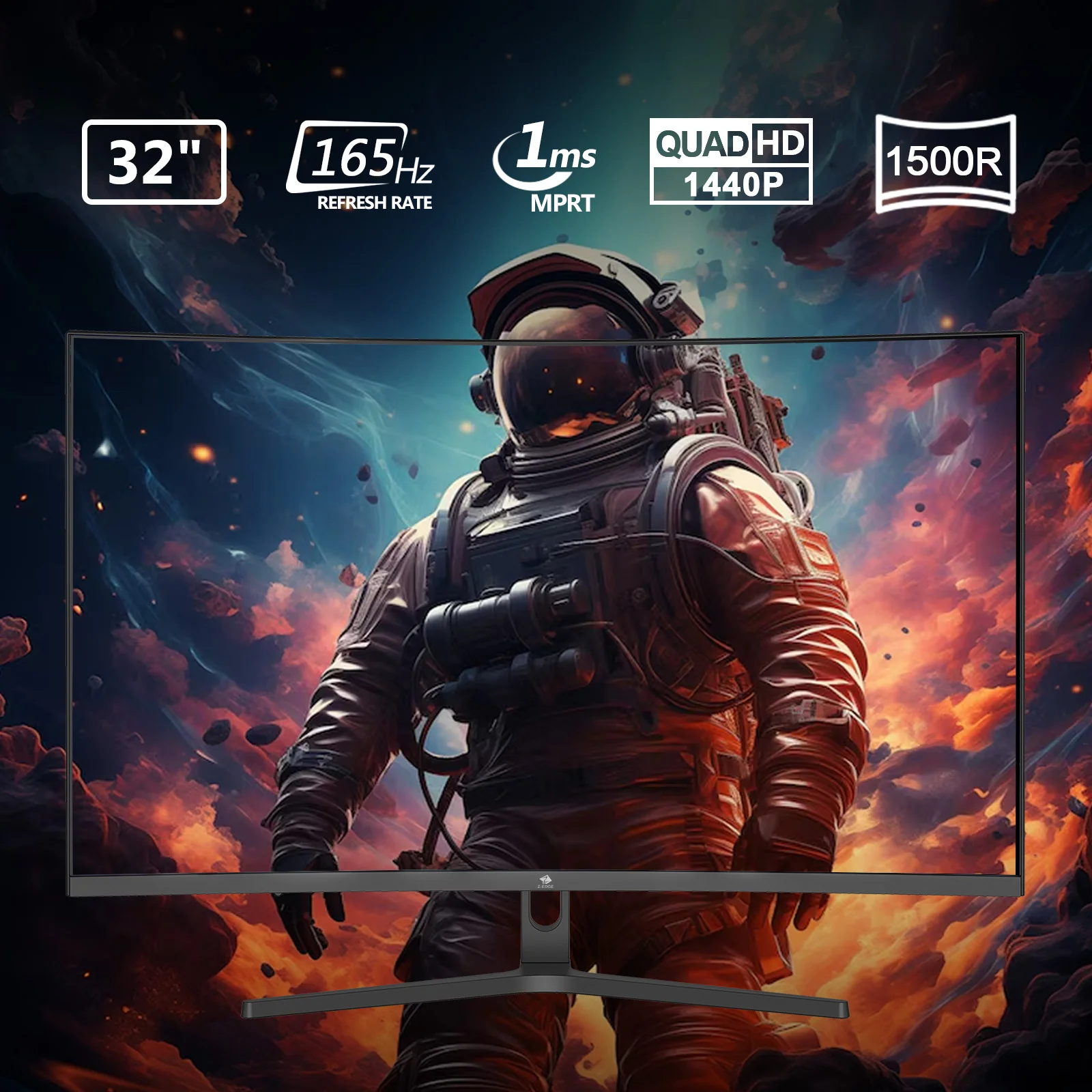 Refurbished: Z-EDGE UG32 32'' QHD 165Hz Curved Gaming Monitor - Image 2
