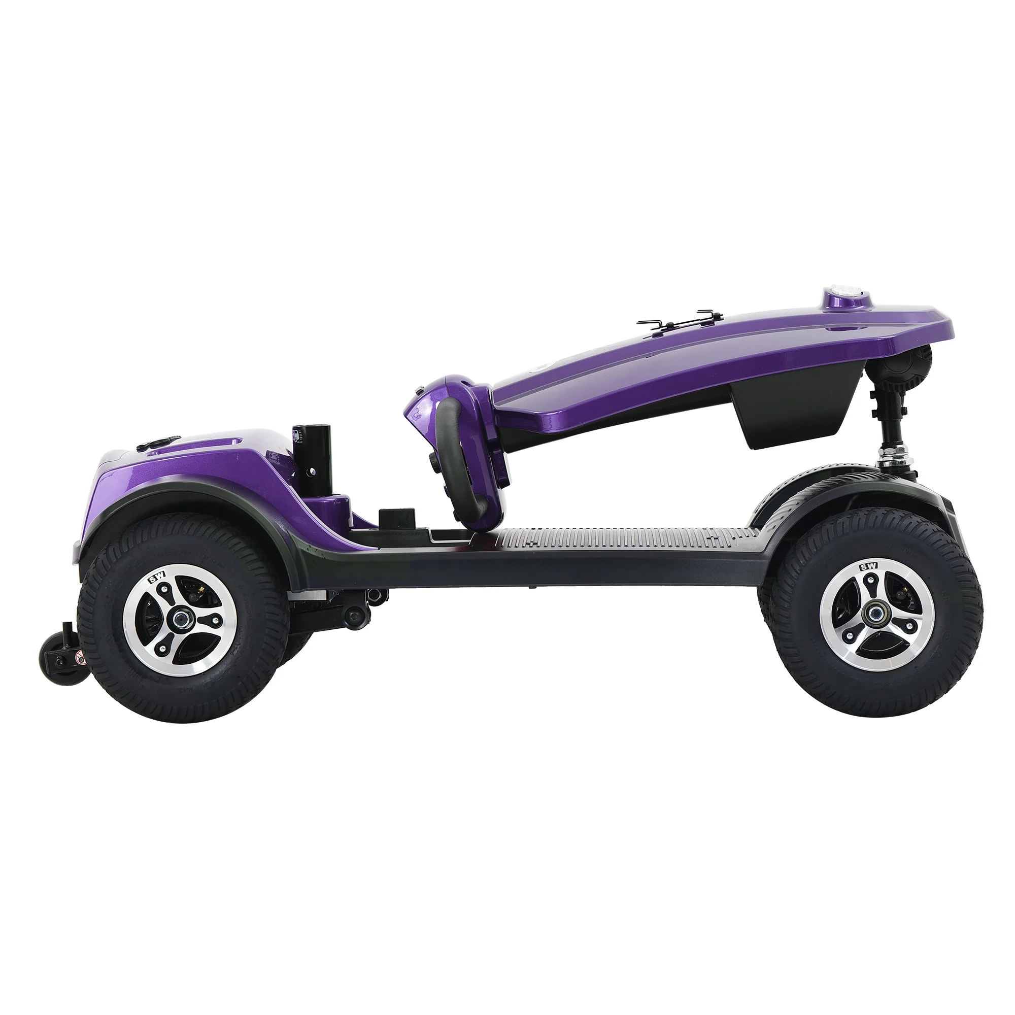 Metro Mobility Elderly Scooter Folding Scooter 4 Wheel Scooter - Dark Purple (MAX Plus) - Image 8