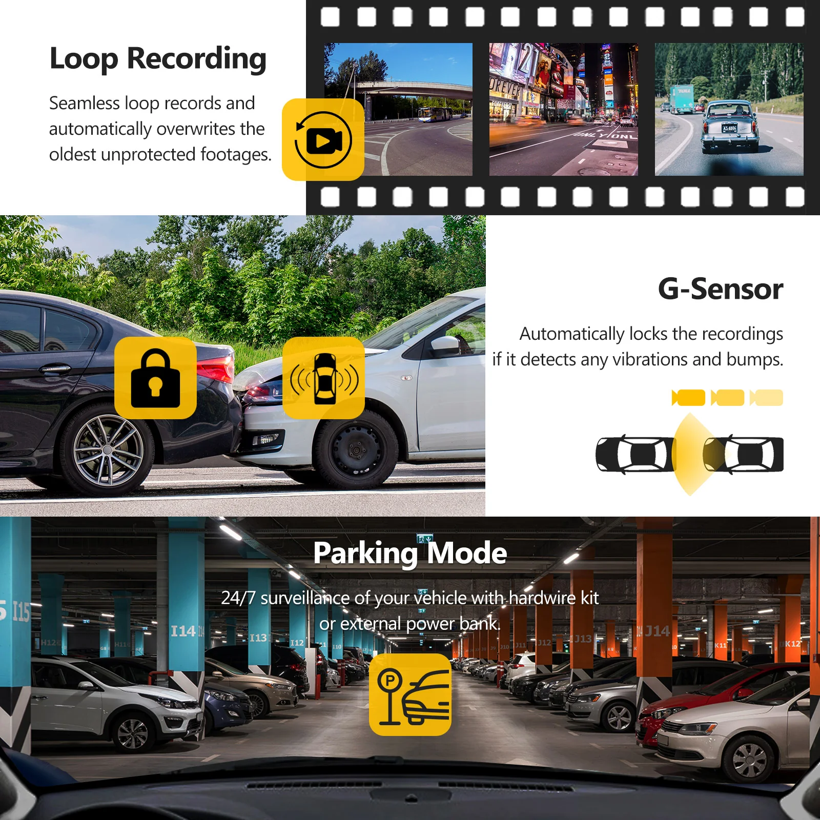 Z-EDGE T4 4" Touch Screen 4K Dual Dashcam (32GB MicroSD Card Included) - Image 6
