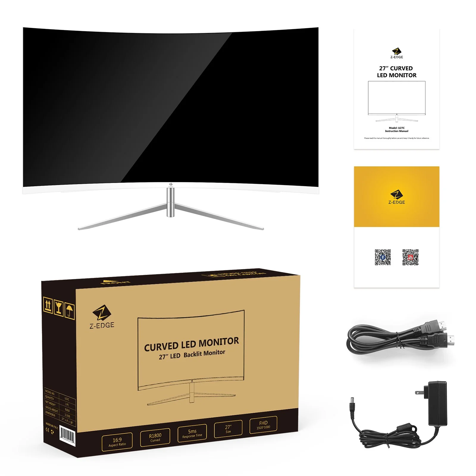 Z-EDGE U27C 27" 100Hz Curved Monitor - Image 10
