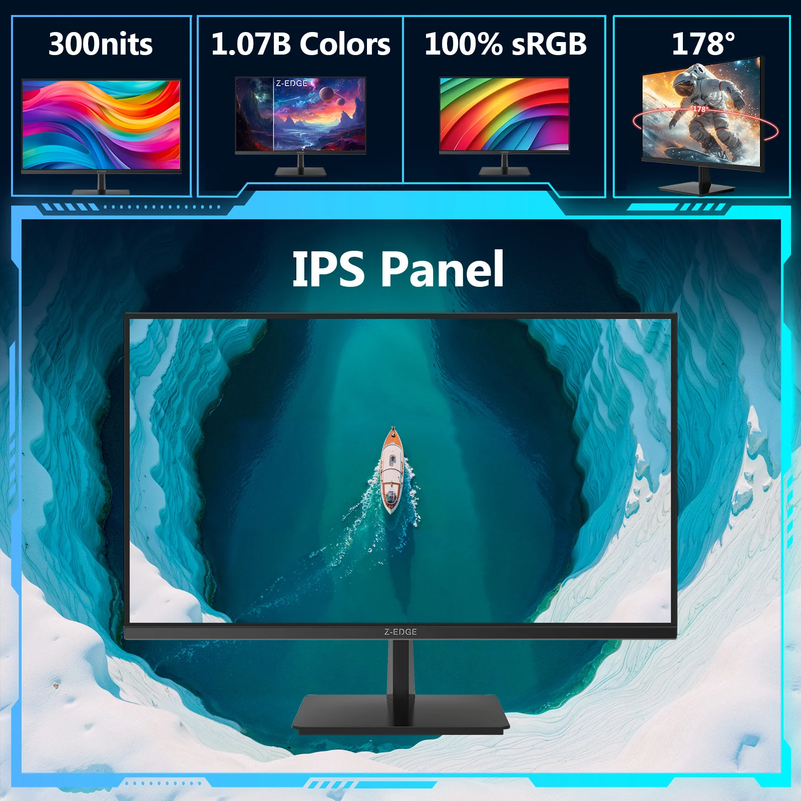 Z-EDGE 27" 4K IPS 60Hz Office Monitor - Image 3