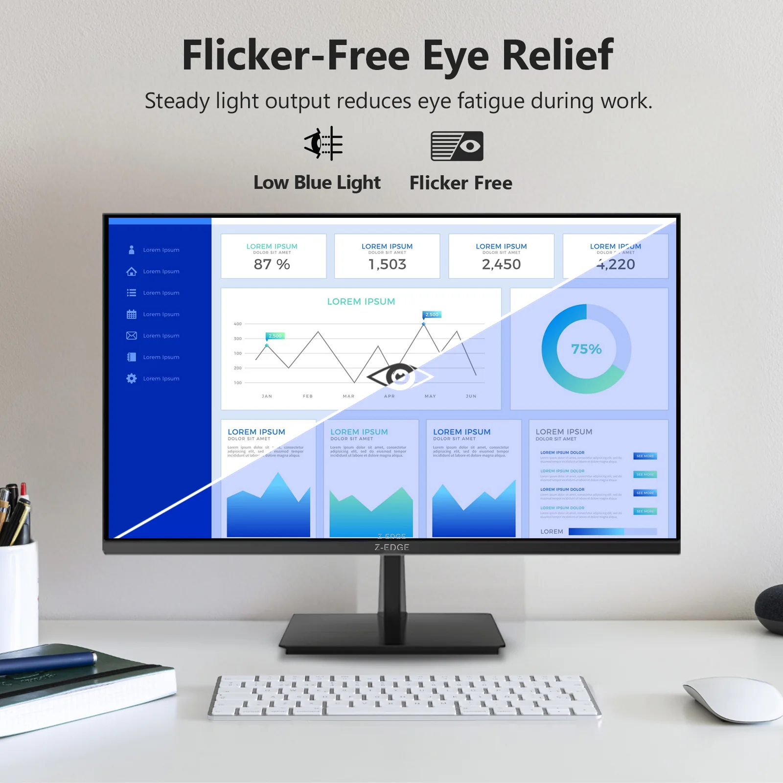 Z-EDGE 27" 4K IPS 60Hz Office Monitor - Image 6