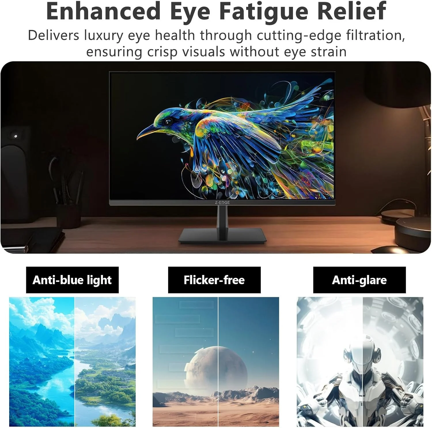 Z-EDGE U28I4K 28" 4K 144Hz IPS Eye-Care Home & Office Monitor - Image 8