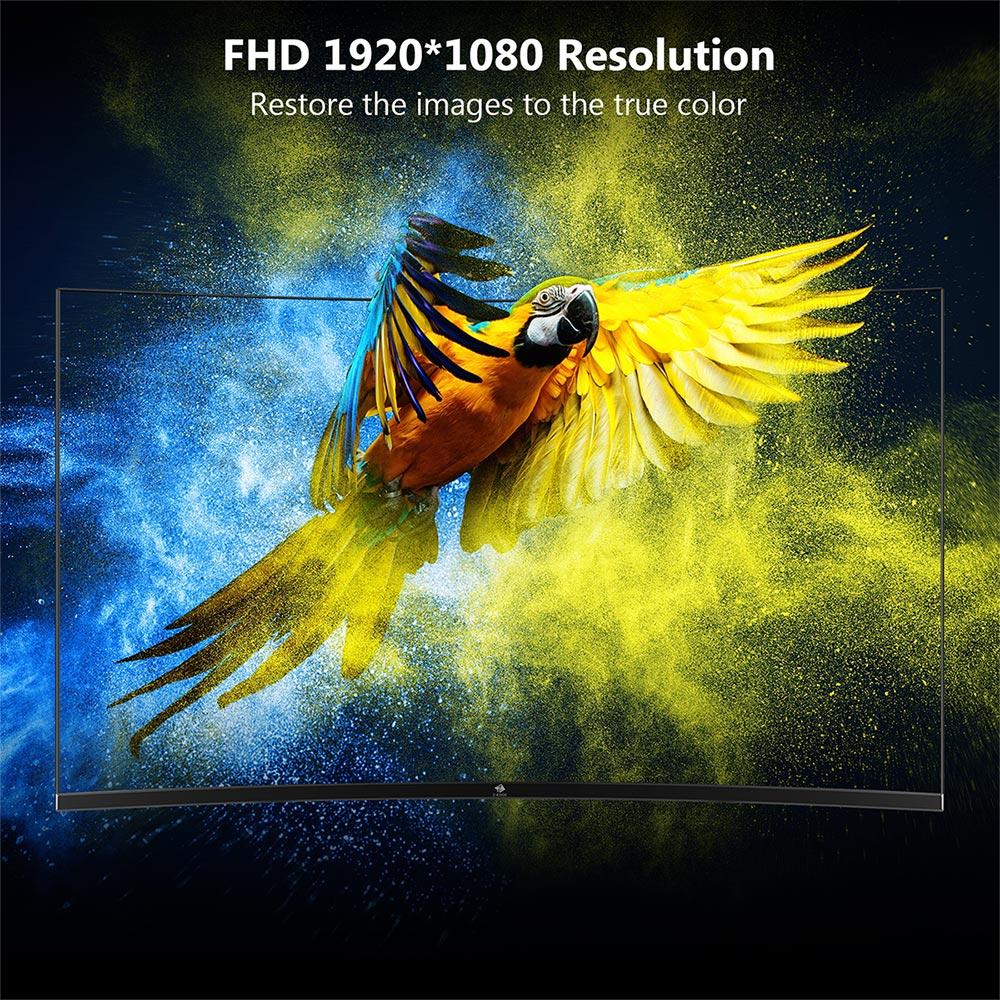 Refurbished: Z-EDGE 24 Inch Curved Gaming Monitor 180Hz 1ms Full HD 1080P HDMI & DP Port Support Universal Wall Mount - Image 5