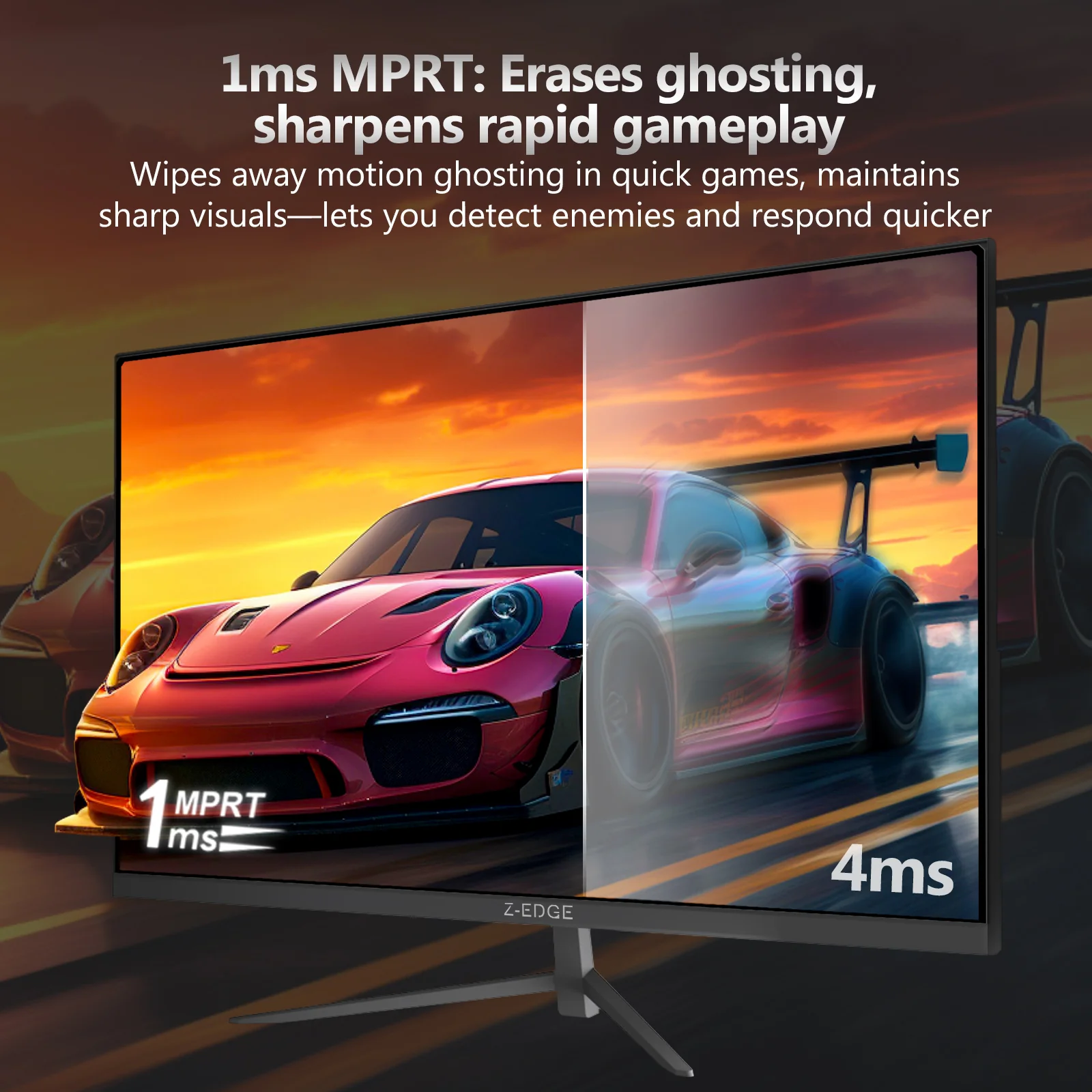 Z-EDGE 24" 240Hz IPS Gaming Monitor, Black - Image 3