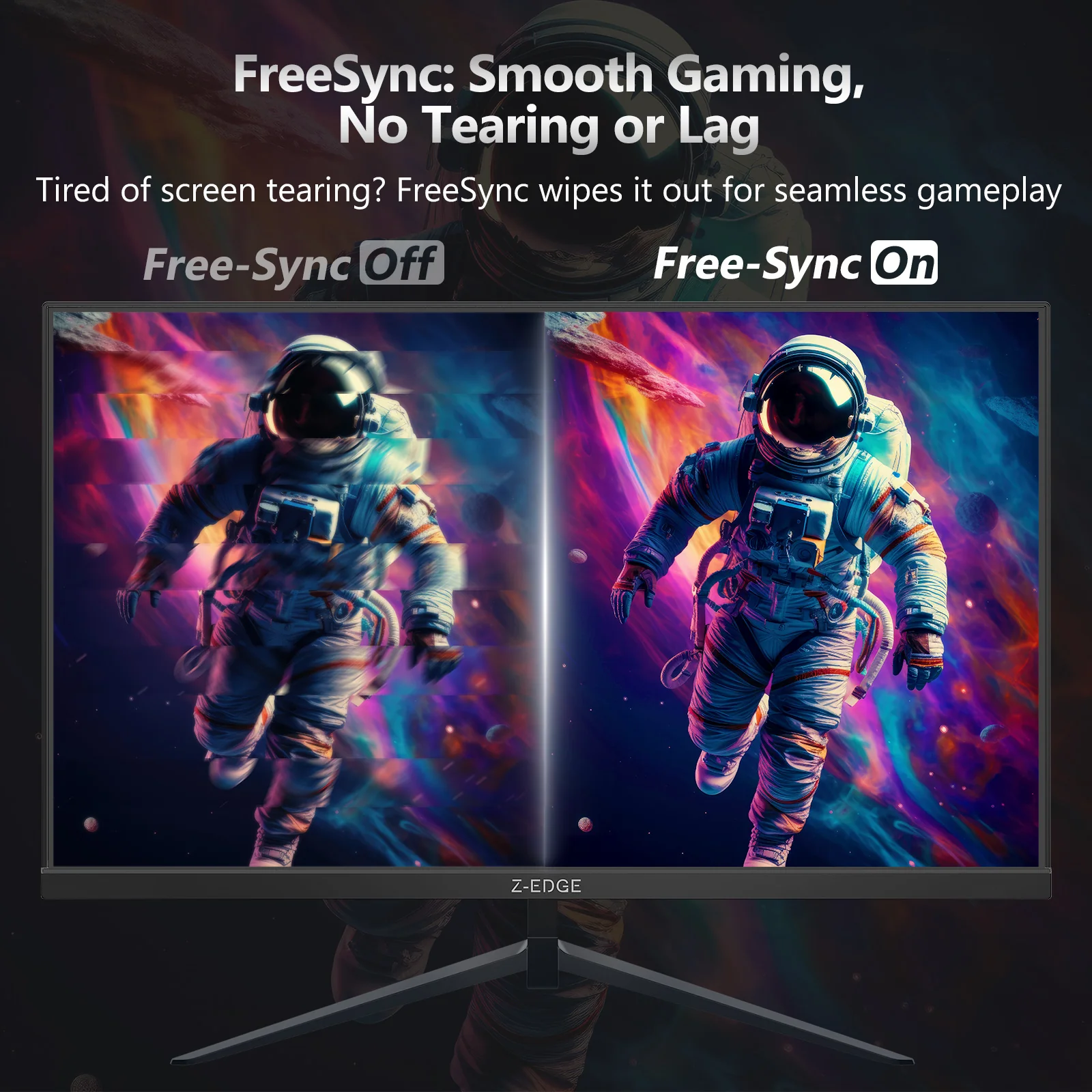 Z-EDGE 24" 240Hz IPS Gaming Monitor, Black - Image 5