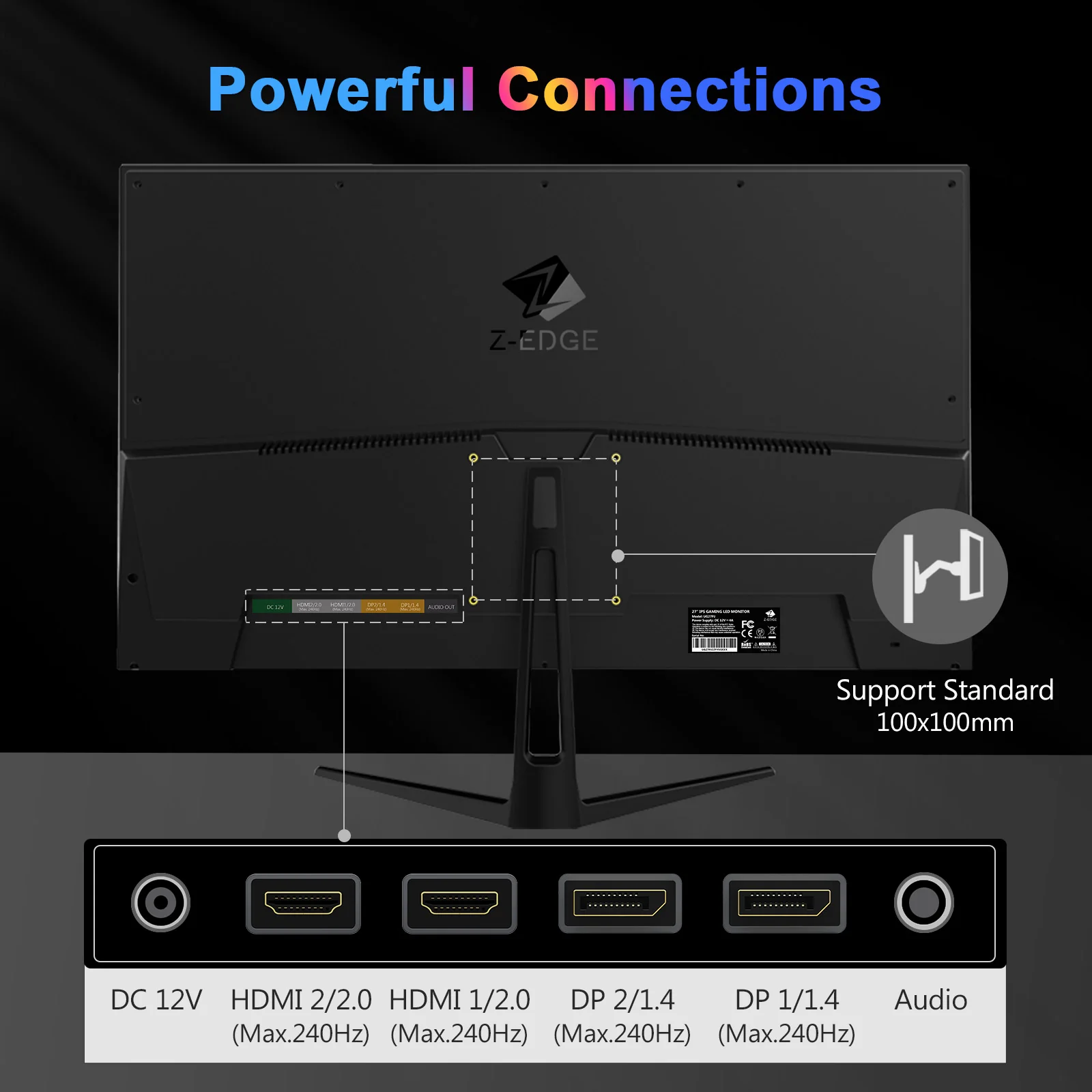 Z-EDGE UG27PJ 27'' 240Hz Gaming Monitor - Image 5