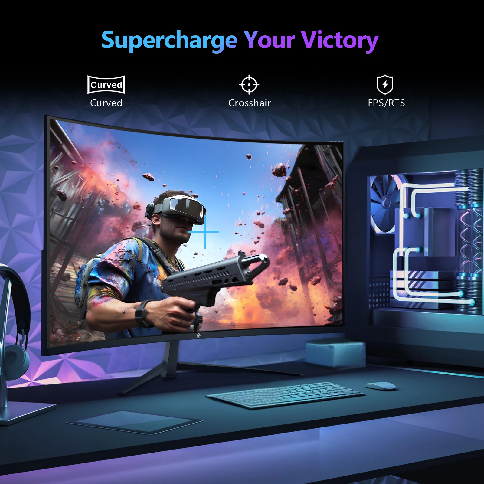 Z-EDGE UG27Q 27'' 165Hz QHD Curved Gaming Monitor - Image 8