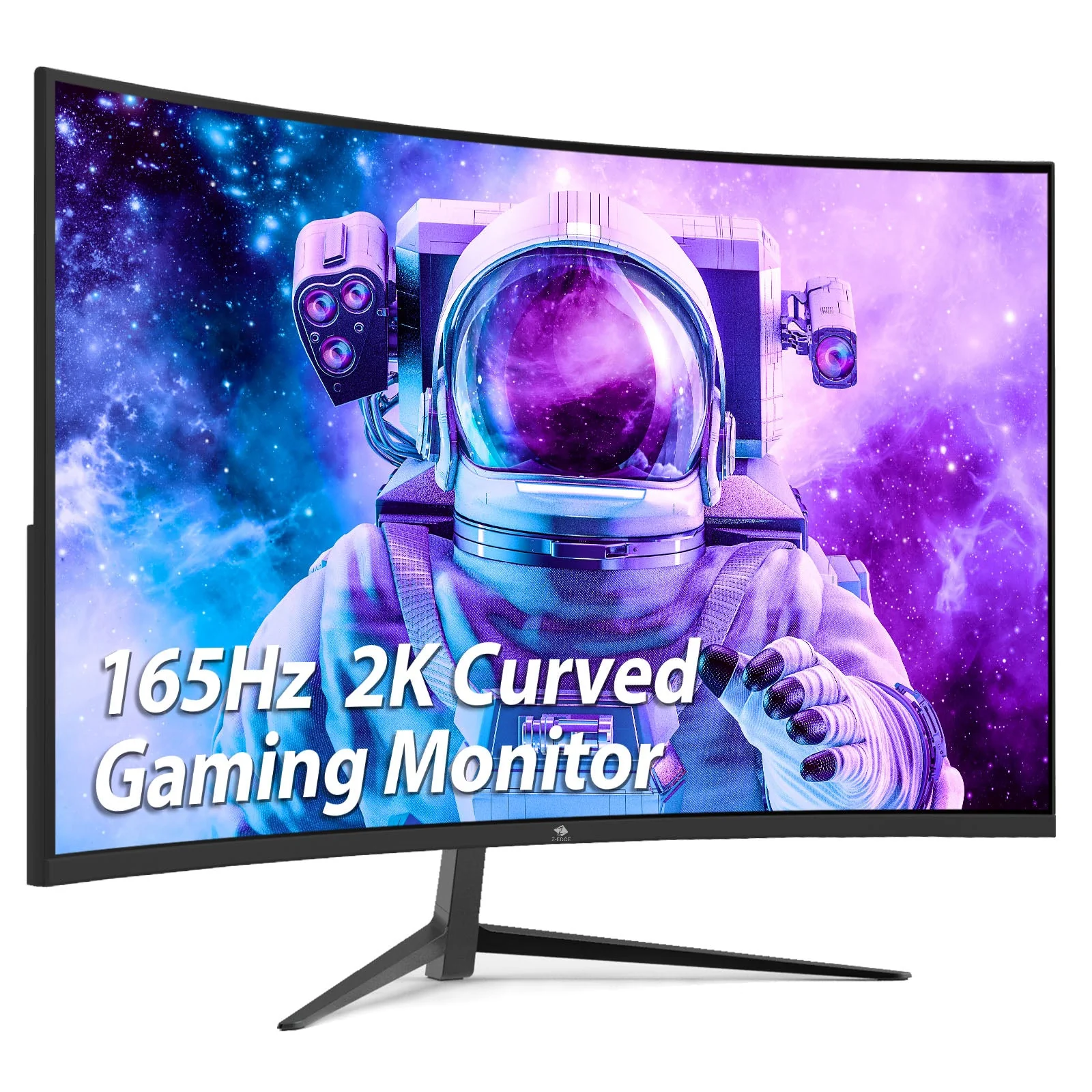Refurbished: Z-EDGE 27 Inch Curved Gaming Monitor 165Hz(DP) 144Hz(HDMI) 1ms 2K Resolution 2560x1440 Frameless LED Gaming Monitor Support Wall Mount - Image 2