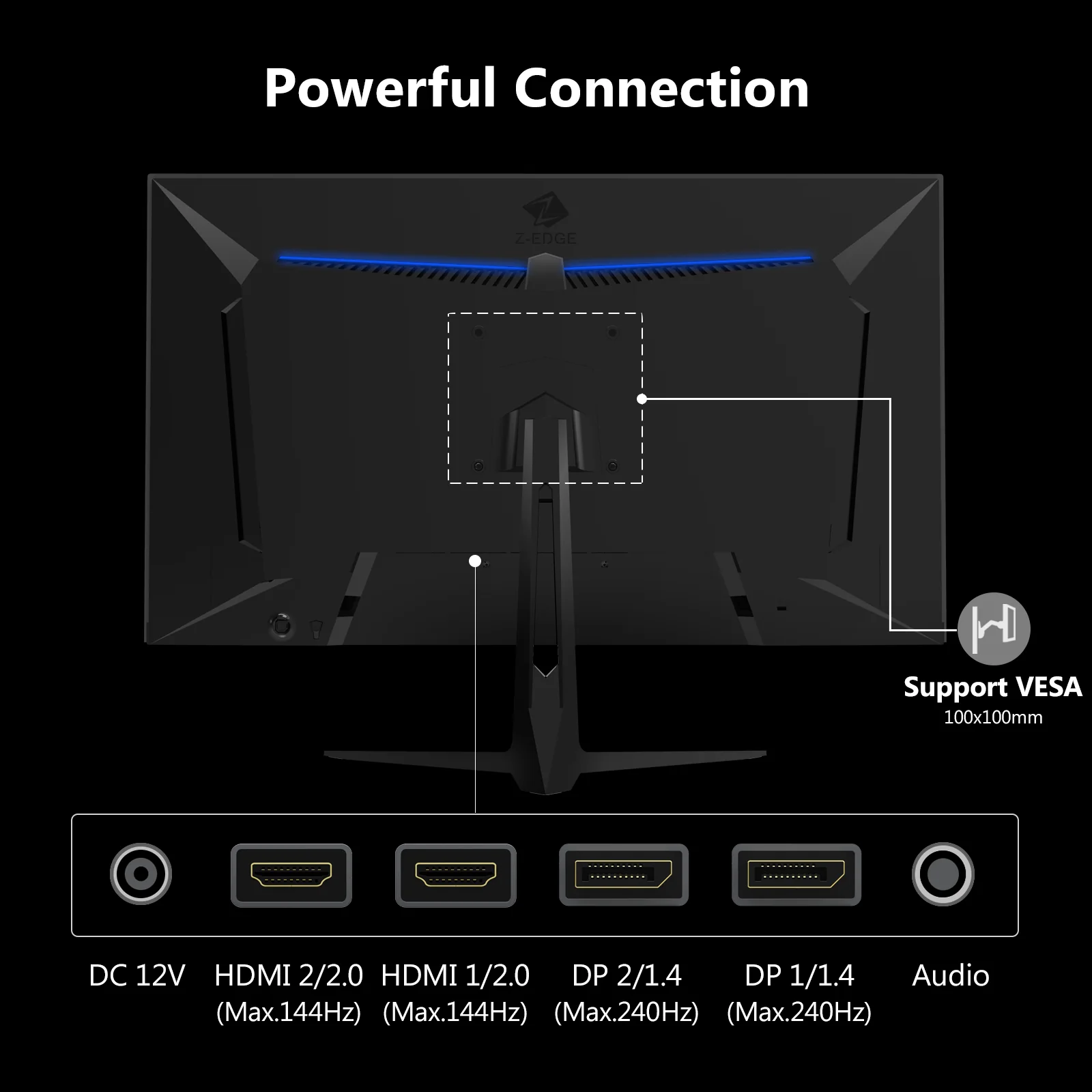 Z-EDGE UG27QS 27" 240Hz QHD IPS Gaming Monitor - Image 6