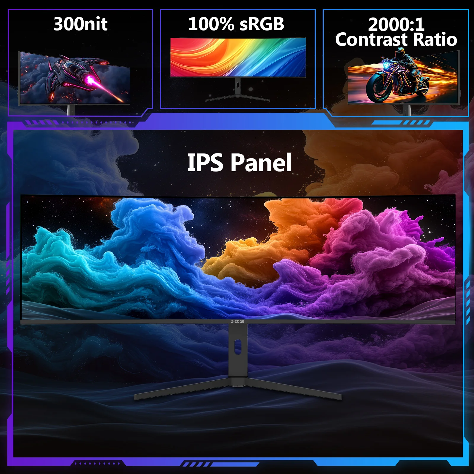 Z-EDGE UG40 40" 120Hz 5K2K 5120x2160 Ultrawide Curved Gaming IPS Monitor - Image 4