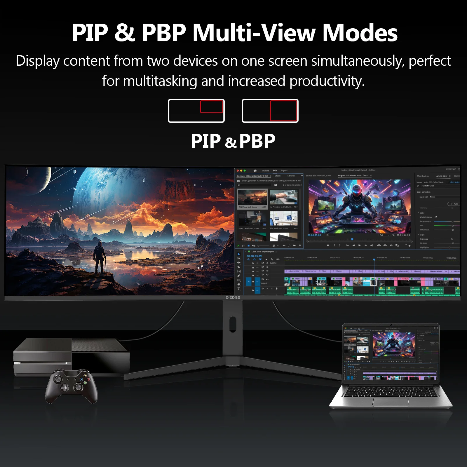 Z-EDGE UG40 40" 120Hz 5K2K 5120x2160 Ultrawide Curved Gaming IPS Monitor - Image 5
