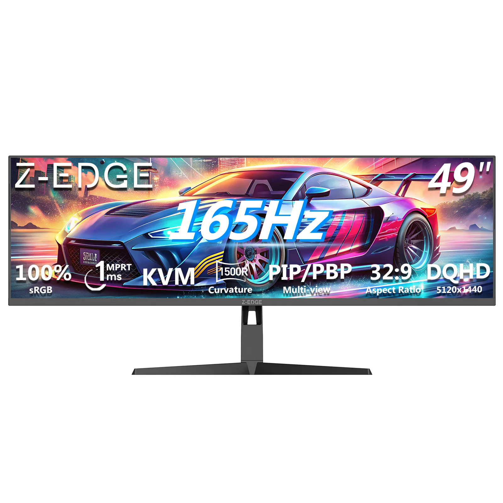 Z-EDGE UG49W 49" 165Hz 32:9 DQHD IPS Curved Gaming Monitor - Image 4