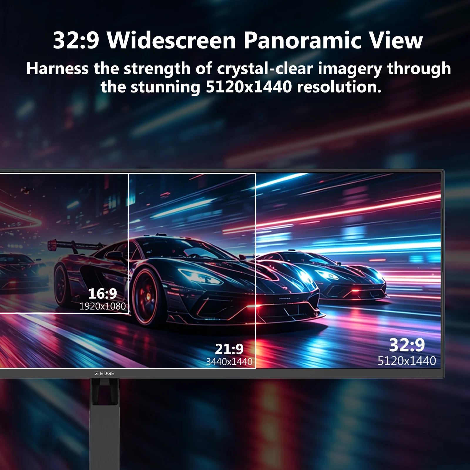 Z-EDGE UG49W 49" 165Hz 32:9 DQHD IPS Curved Gaming Monitor - Image 5