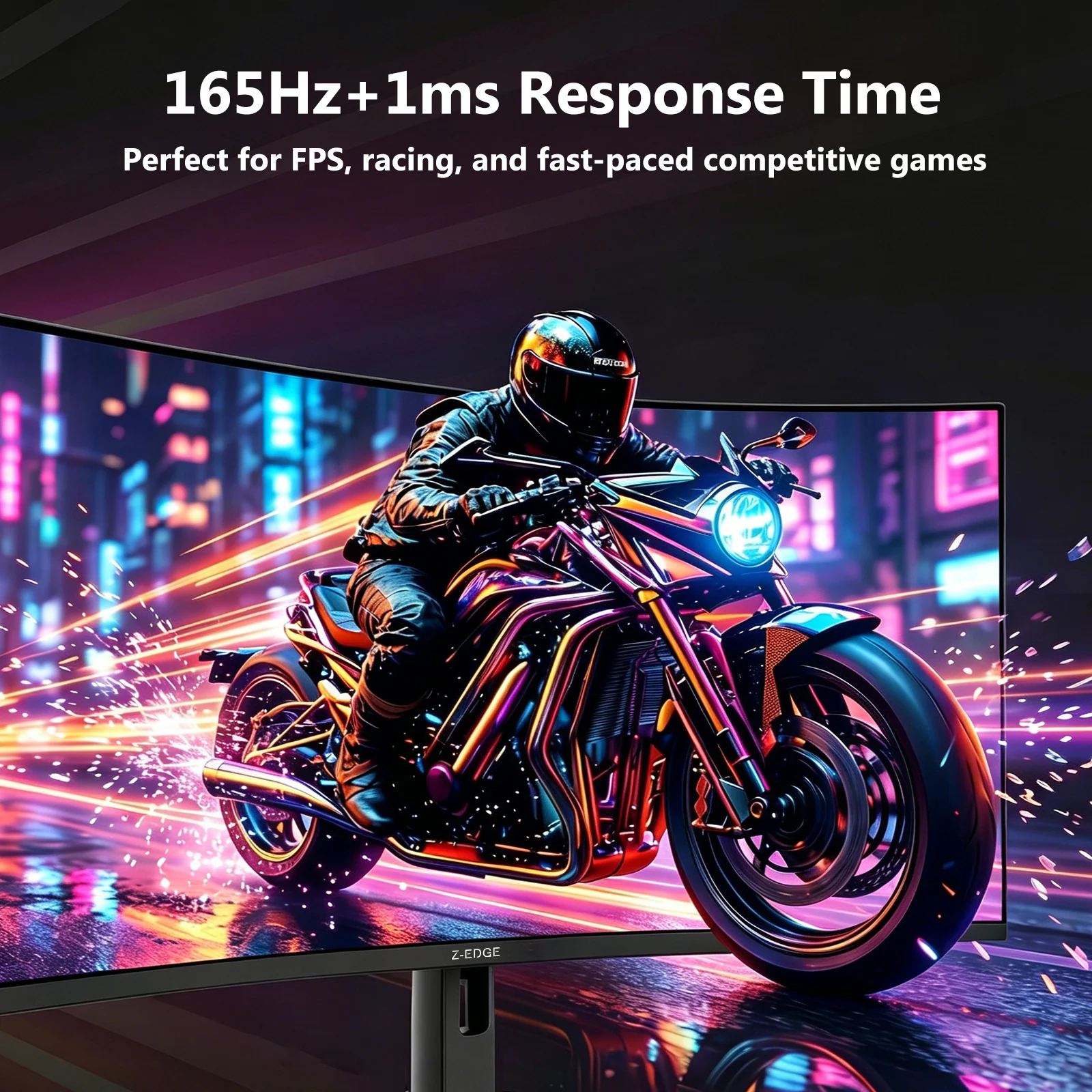 Z-EDGE UG49W 49" 165Hz 32:9 DQHD IPS Curved Gaming Monitor - Image 6